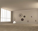 A Set of 6 Flowers Vinyl Decals Modern Wall Art